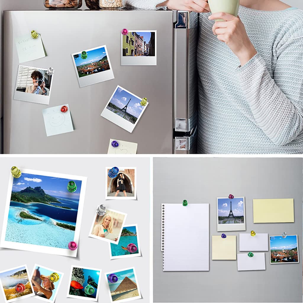 HASTHIP 36Pcs Fridge Magnets, Neodymium Magnets Whiteboard Magnets Strong Magnetic, Rainbow Fridge Magnet for Whiteboard Noticeboard Refrigerator Map (Colorful) HASTHIP 36Pcs Fridge Magnets, Neodymium Magnets Whiteboard Magnets Strong Magnetic, Rainbow Fridge Magnet for Whiteboard Noticeboard Refrigerator Map (Colorful)